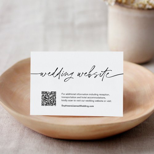EVERLEIGH Wedding Website QR Code Enclosure Card