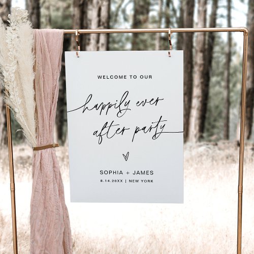 EVERLEIGH Wedding Welcome Sign Happily Ever After