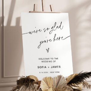 EVERLEIGH We're So Glad You're Here Welcome Sign