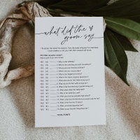 EVERLEIGH What Did The Groom Say Bridal Game