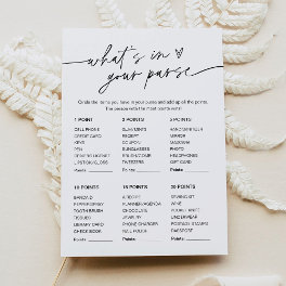 EVERLEIGH What's In Your Purse Bridal Shower Game Invitation