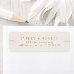EVERLY Art Deco Cream Gold Return Address Labels
