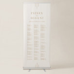 EVERLY Art Deco Cream Gold Wedding Seating Chart Retractable Banner
