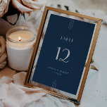 EVERLY Art Deco Navy Blue Wedding Table Numbers