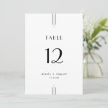 EVERLY Art Deco White Black Wedding Table Numbers