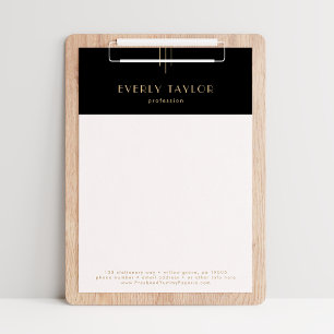 EVERLY Black Gold Business Professional Company Letterhead