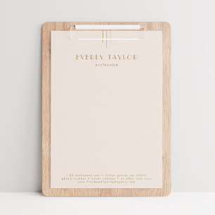 EVERLY Cream Gold Business Professional Company Letterhead