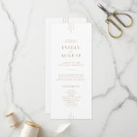 EVERLY Gold Art Deco Simple Geometric Wedding Program