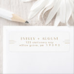 EVERLY Gold Art Deco Simple Return Address Labels