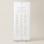 EVERLY Gold Art Deco Simple Wedding Seating Chart Retractable Banner