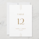 EVERLY Gold Art Deco Simple Wedding Table Numbers