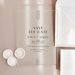 EVERLY Modern Art Deco Wedding Save the Date