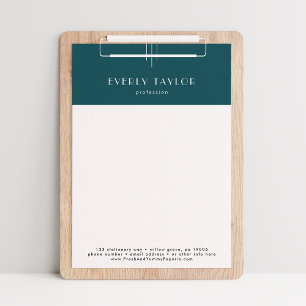 EVERLY Peacock Teal Business Professional Company Letterhead