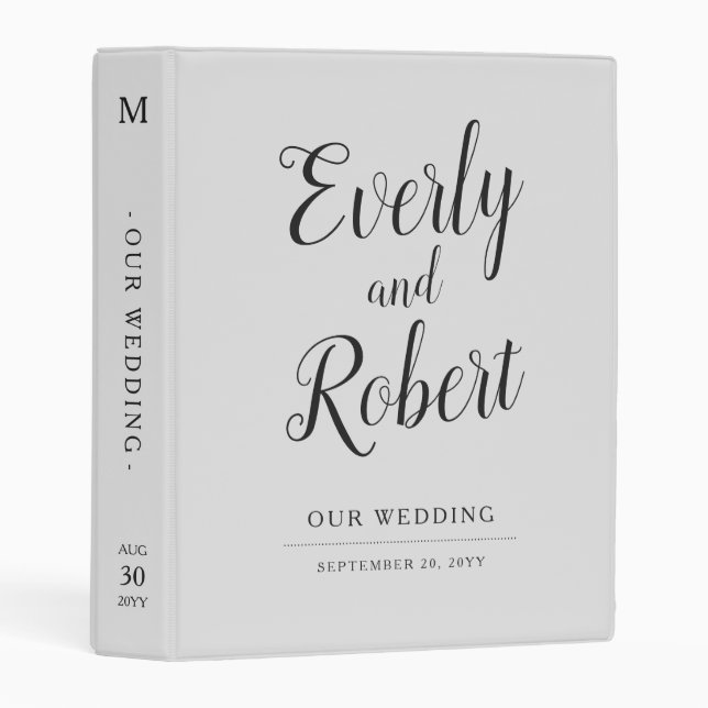 Everly Wedding Mini Binder (Front/Spine)