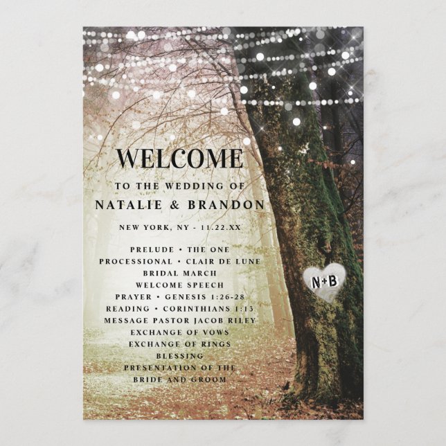 Evermore | Enchanted Fairy Forest Amber Ceremony Program (Front)