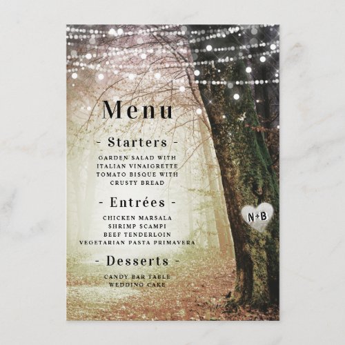Evermore  Enchanted Fairy Forest  Amber Dinner Menu