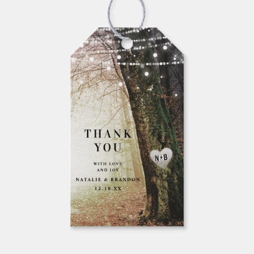 Evermore  Enchanted Fairy Forest Amber Thank You Gift Tags