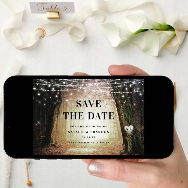 Evermore | Enchanted Fairy Forest | Amber Wedding Save The Date (Front Digital)