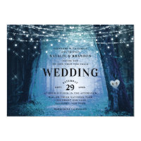 Evermore | Enchanted Fairy Forest | Blue Wedding Invitation