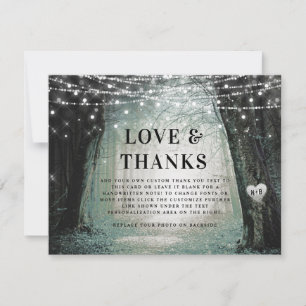 Evermore Enchanted Fairy Forest Love and Thanks Thank You Card