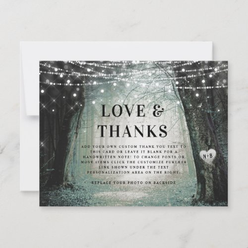 Evermore  Enchanted Fairy Forest Love and Thanks Thank You Card