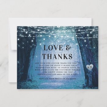 Evermore | Enchanted Fairy Forest Love And Thanks Thank You Card by GraphicBrat at Zazzle