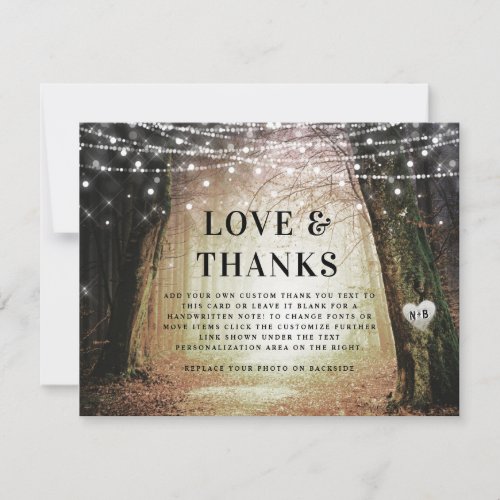 Evermore  Enchanted Fairy Forest Love and Thanks Thank You Card