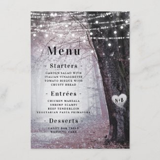 Evermore | Enchanted Fairy Forest | Mauve Dinner Menu