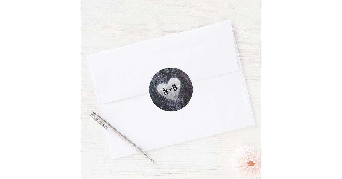 Evermore Enchanted Fairy Forest Monogram Wedding Classic Round