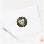 Evermore | Enchanted Fairy Forest Monogram Wedding Classic Round Sticker<br><div class="desc">Evermore | Enchanted Fairy Forest | Amber Wedding Invitation Suite. Dreamy magical fantasy woodland, with ethereal string lights and faerie orbs glowing and sparkling all around. The image has a moonlit glow, for a romantic night wedding venue lit up. This bewitching design is sure to mesmerize your guests! The customizable...</div>