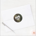 Evermore | Enchanted Fairy Forest Monogram Wedding Classic Round Sticker<br><div class="desc">Evermore | Enchanted Fairy Forest | Amber Wedding Invitation Suite. Dreamy magical fantasy woodland, with ethereal string lights and faerie orbs glowing and sparkling all around. The image has a moonlit glow, for a romantic night wedding venue lit up. This bewitching design is sure to mesmerize your guests! The customizable...</div>
