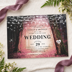 Evermore | Enchanted Fairy Forest | Pink Wedding Invitation