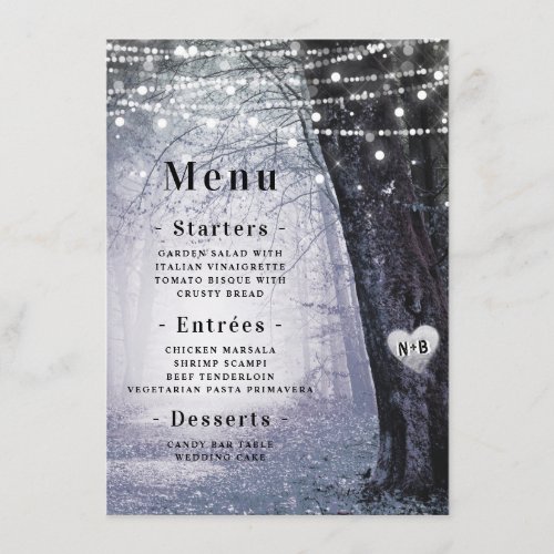 Evermore  Enchanted Fairy Forest  Purple Dinner Menu