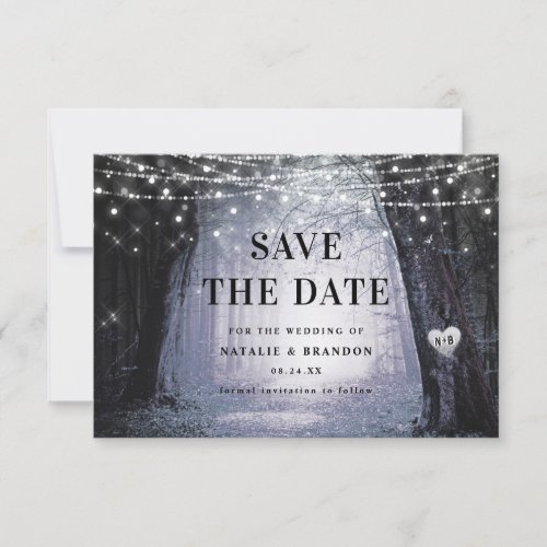Evermore  Enchanted Fairy Forest  Purple Wedding Save The Date