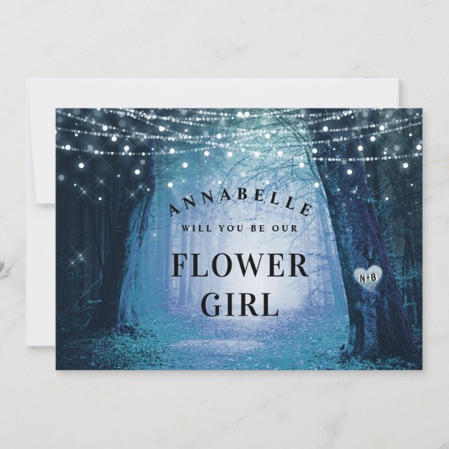 Evermore | Enchanted Flower Girl Proposal Card (Front)