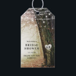 Evermore | Enchanted Forest | Amber Bridal Shower Gift Tags<br><div class="desc">Evermore | Enchanted Fairy Forest | Amber Gold Wedding Invitation Suite. Dreamy magical fantasy woodland, with ethereal string lights and faerie orbs glowing and sparkling all around. The image has a moonlit glow, for a romantic night wedding venue lit up. This bewitching design is sure to mesmerize your guests! The...</div>