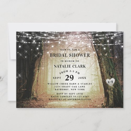 Evermore  Enchanted Forest Amber Bridal Shower Invitation