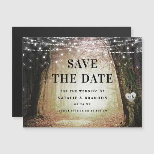 Evermore  Enchanted Forest Amber Save the Date Magnetic Invitation