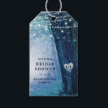 Evermore | Enchanted Forest | Blue Bridal Shower Gift Tags<br><div class="desc">Evermore | Enchanted Fairy Forest | Navy Blue Wedding Invitation Suite. Dreamy magical fantasy woodland, with ethereal string lights and faerie orbs glowing and sparkling all around. The image has a moonlit glow, for a romantic night wedding venue lit up. This bewitching design is sure to mesmerize your guests! The...</div>