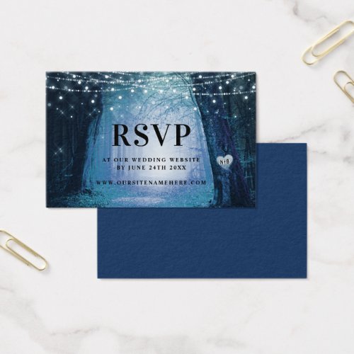 Evermore  Enchanted Forest Blue RSVP Insert Cards