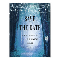 Evermore | Enchanted Forest Blue Save the Date Magnetic Invitation