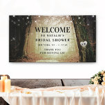 Evermore | Enchanted Forest Bridal Shower Welcome Banner<br><div class="desc">Evermore | Enchanted Fairy Forest | Amber Gold Wedding Invitation Suite. Dreamy magical fantasy woodland, with ethereal string lights and faerie orbs glowing and sparkling all around. The image has a moonlit glow, for a romantic night wedding venue lit up. This bewitching design is sure to mesmerize your guests! The...</div>