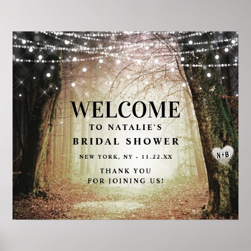 Evermore  Enchanted Forest Bridal Shower Welcome Poster