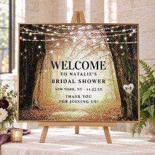 Evermore Enchanted Forest Bridal Shower Welcome Poster
