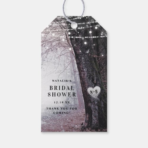Evermore  Enchanted Forest  Mauve Bridal Shower Gift Tags