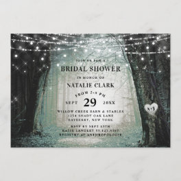 Evermore Enchanted Forest Moss Bridal Shower Invitation