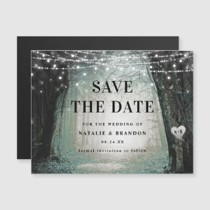 Evermore Enchanted Forest Moss Save the Date Magnetic Invitation