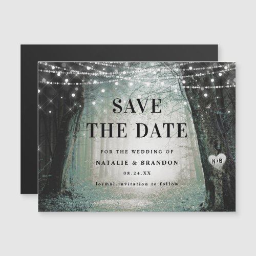 Evermore  Enchanted Forest Moss Save the Date Magnetic Invitation