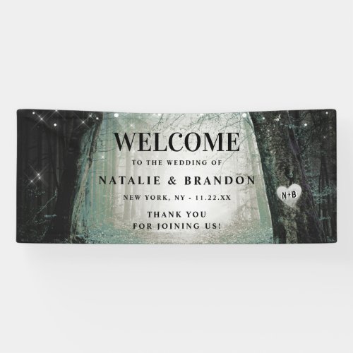 Evermore  Enchanted Forest Moss Wedding Welcome Banner