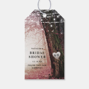 Evermore   Enchanted Forest   Pink Bridal Shower Gift Tags